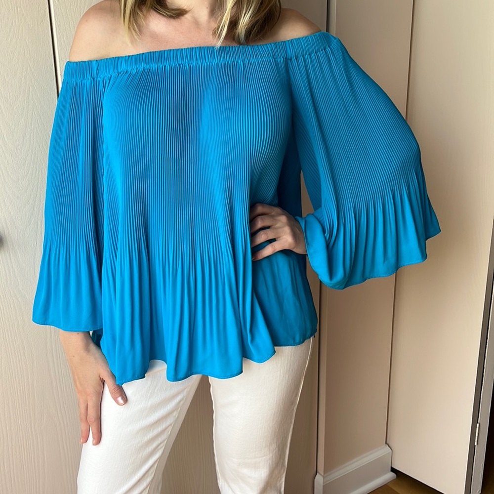 SOLD. Off-Shoulder Tunic w/Bell Sleeve